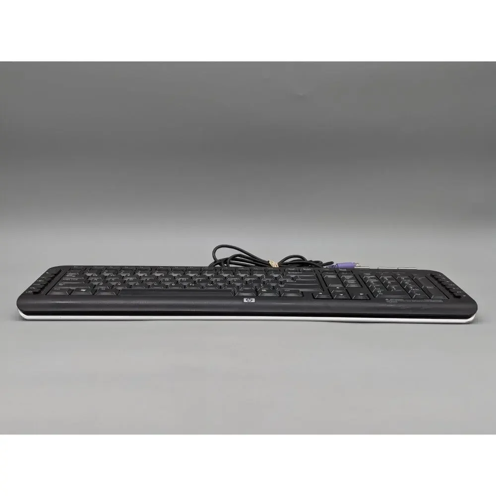 HP SK-2960 Wired PS/2 Black Keyboard Missing Right Leg Tested Works